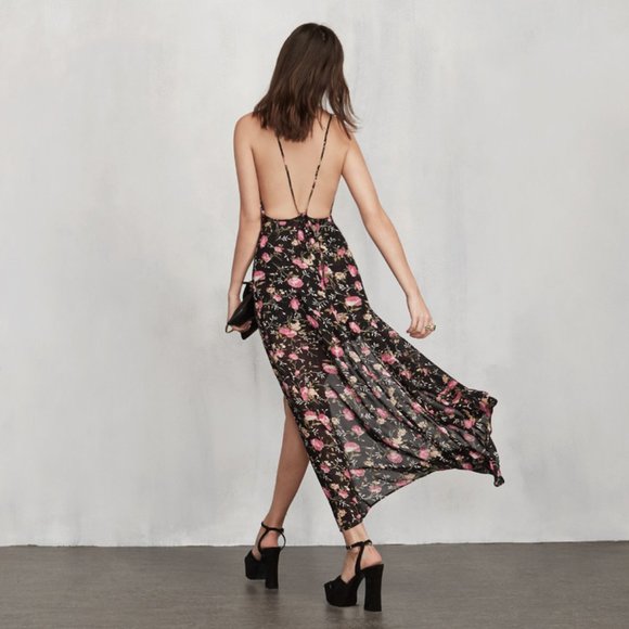 Reformation Hayworth Black Dress Carondelet XL - Picture 3 of 7